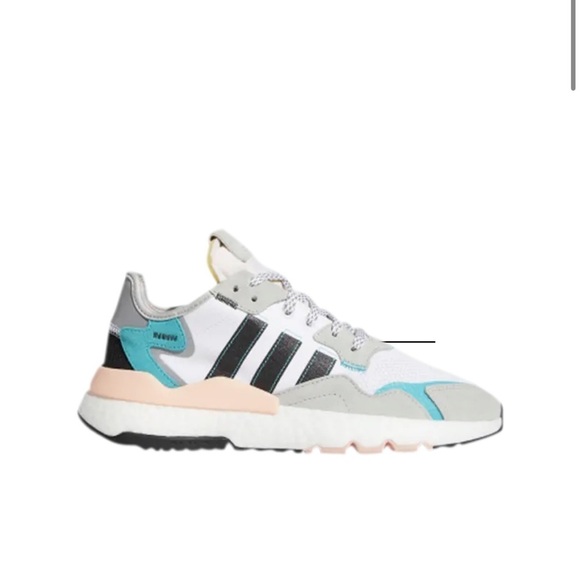 Adidas men’s Nite Jogger White Hi-Res Aqua size 12 - Picture 1 of 10